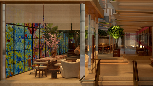 A CGI of the interior of The Emory Bar