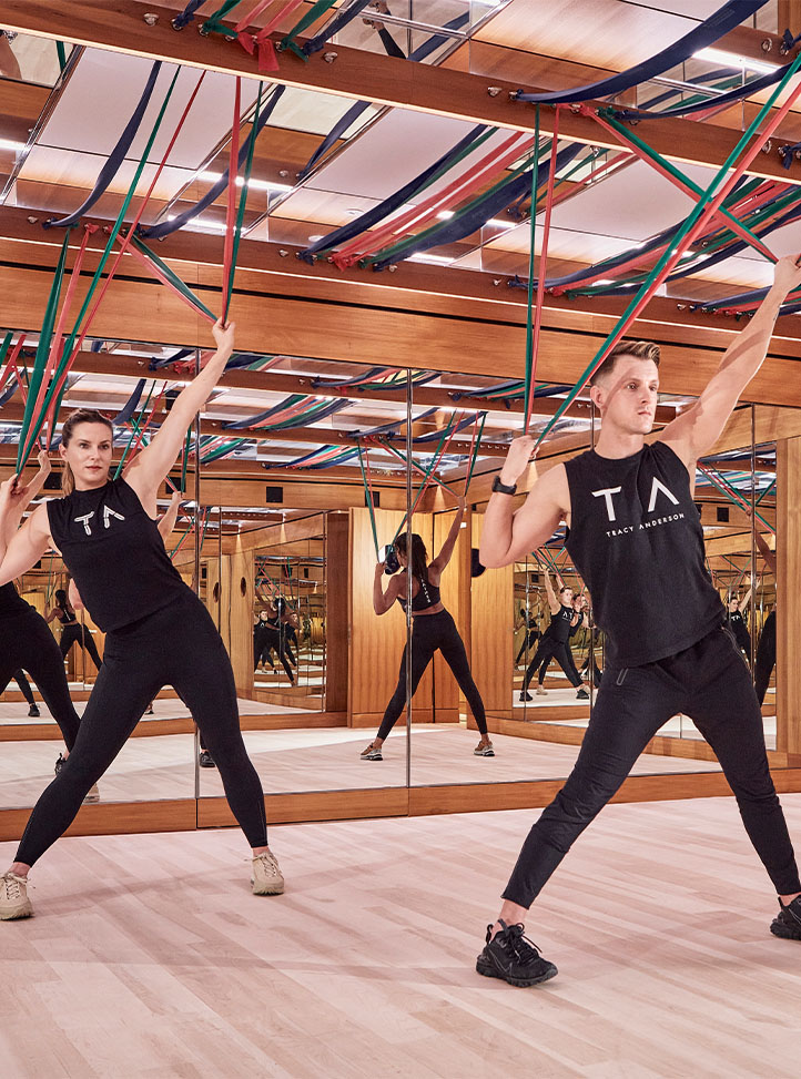 Two fitness instructors in black 